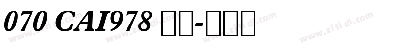 070 CAI978 字体字体转换